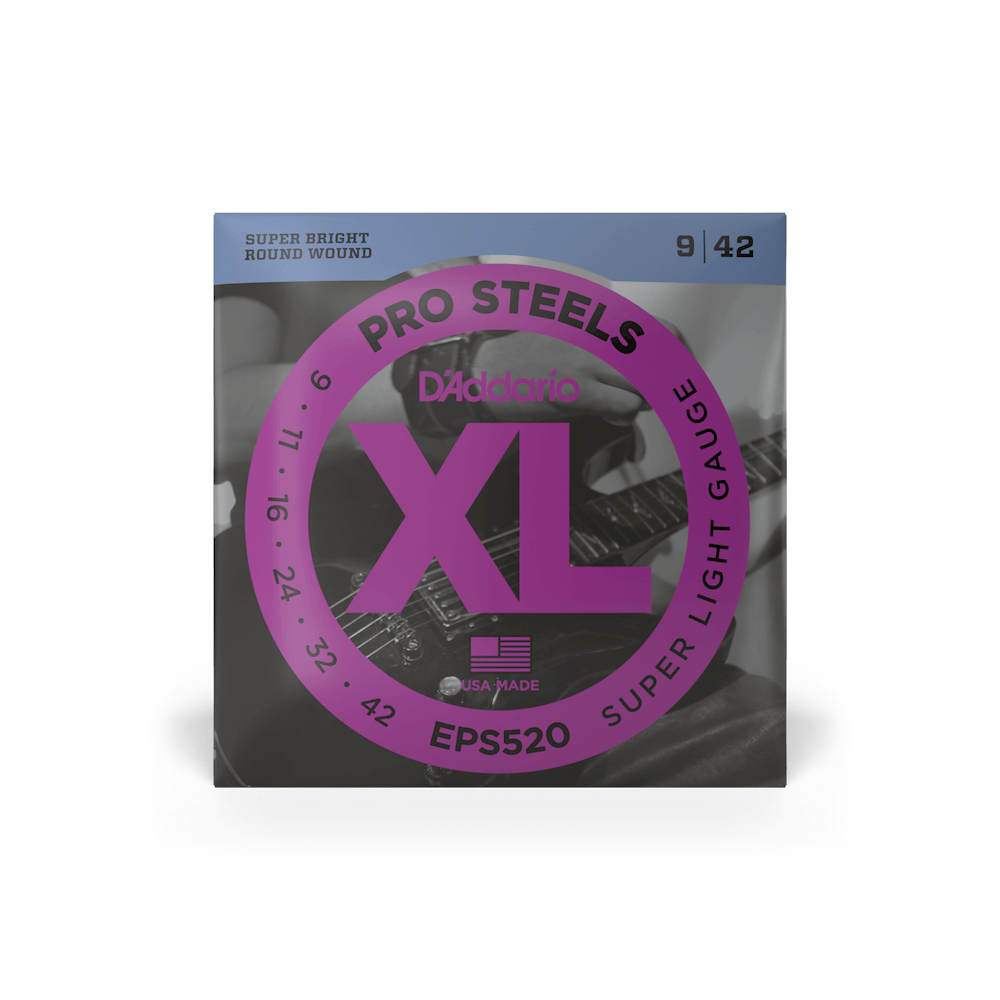 Струны для электрогитары D'Addario Pro Steels EPS520 XL Super Light (6 шт)
