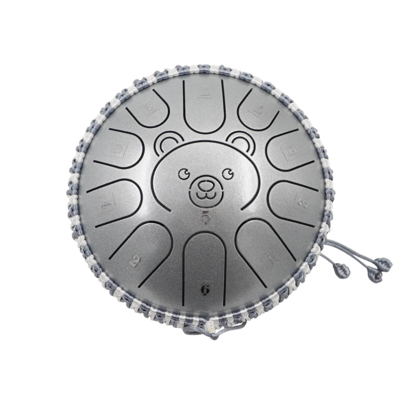 Глюкофон Fjord Baby Polar Bear 18 см, лунный серый, 11 нот