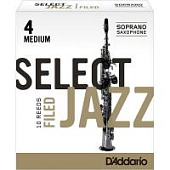 Трости для сопрано саксофона Rico Select Jazz filed №4M (10 шт)