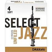Трости для сопрано саксофона Rico Select Jazz unfiled №4S (10 шт)