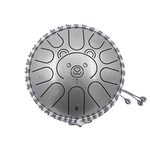 Глюкофон Fjord Baby Polar Bear 18 см, лунный серый, 11 нот