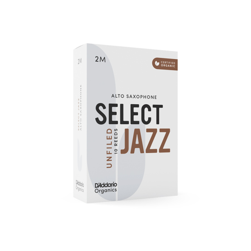 Трости для альт саксофона D'Addario Organic Select Jazz Unfiled №2M (10 шт)