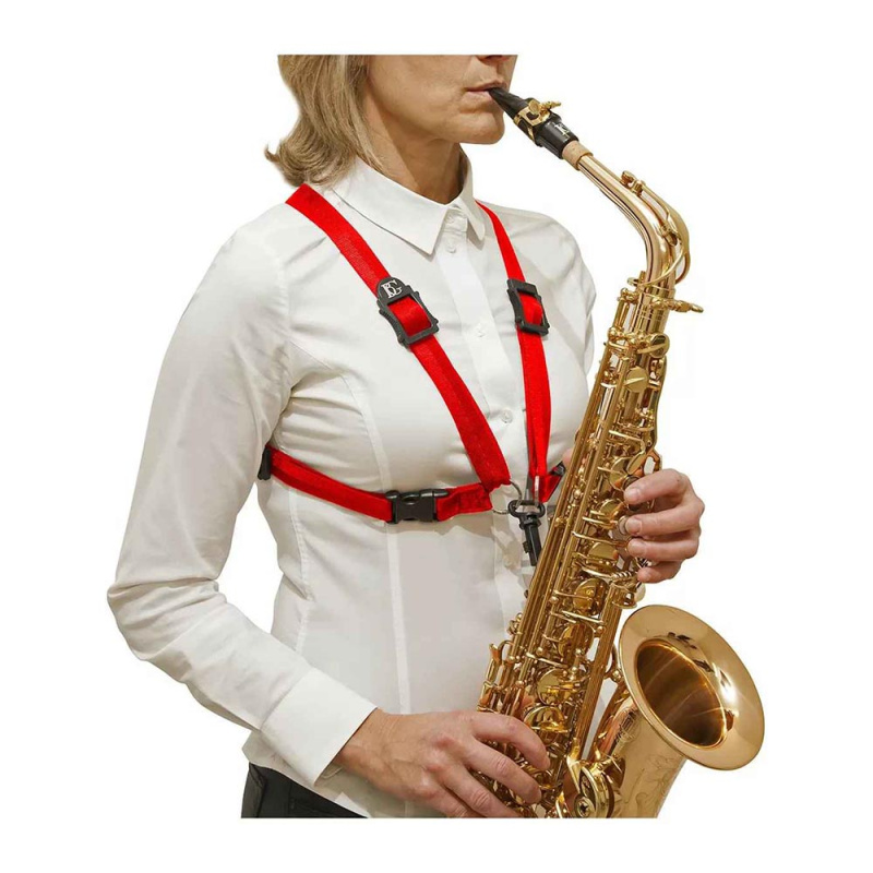 Ремень для альт и тенор саксофона BG Lady Regular Red S419SH с пластиковым карабином