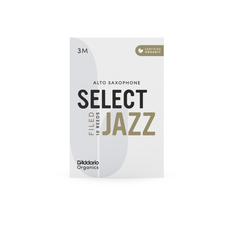 Трости для альт саксофона D'Addario Organic Select Jazz filed №3M (10 шт)