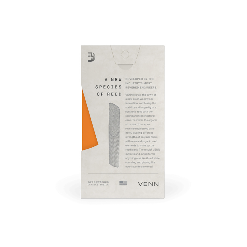 Трость для тенор саксофона D'Addario VENN №3.0 пластиковая