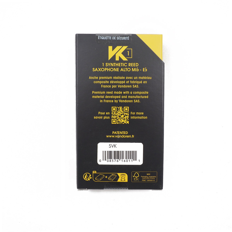 Трость для альт саксофона Vandoren VK1 50 пластиковая