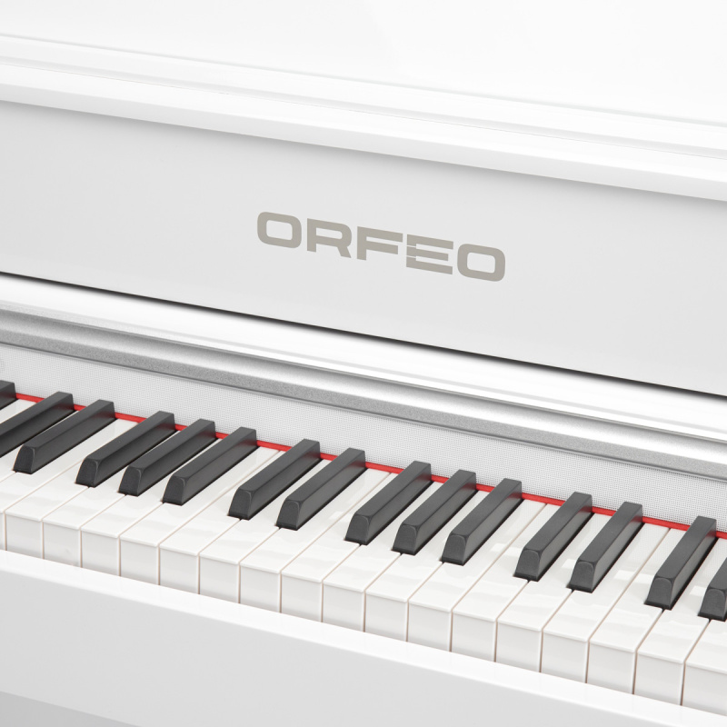 Цифровое пианино Orfeo E-12 белое, полированное, с наушниками