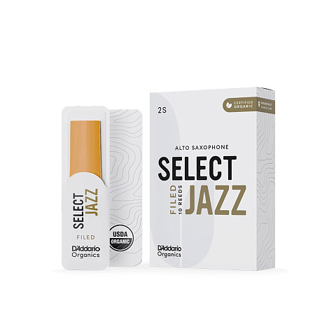 Трости для альт саксофона D'Addario Organic Select Jazz filed №2S (10 шт)