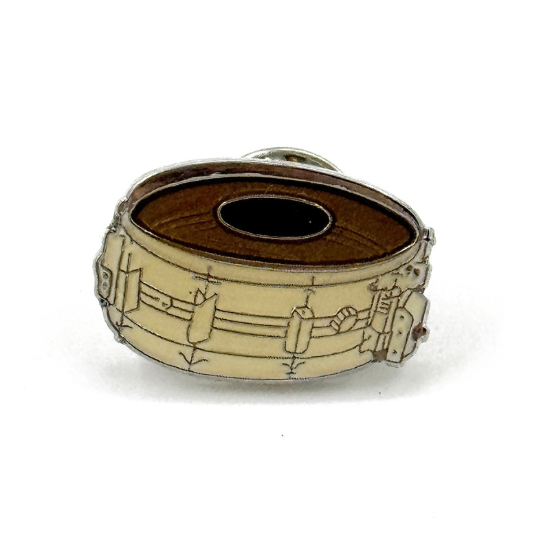 Значок на булавке Pickboy Snare drum white