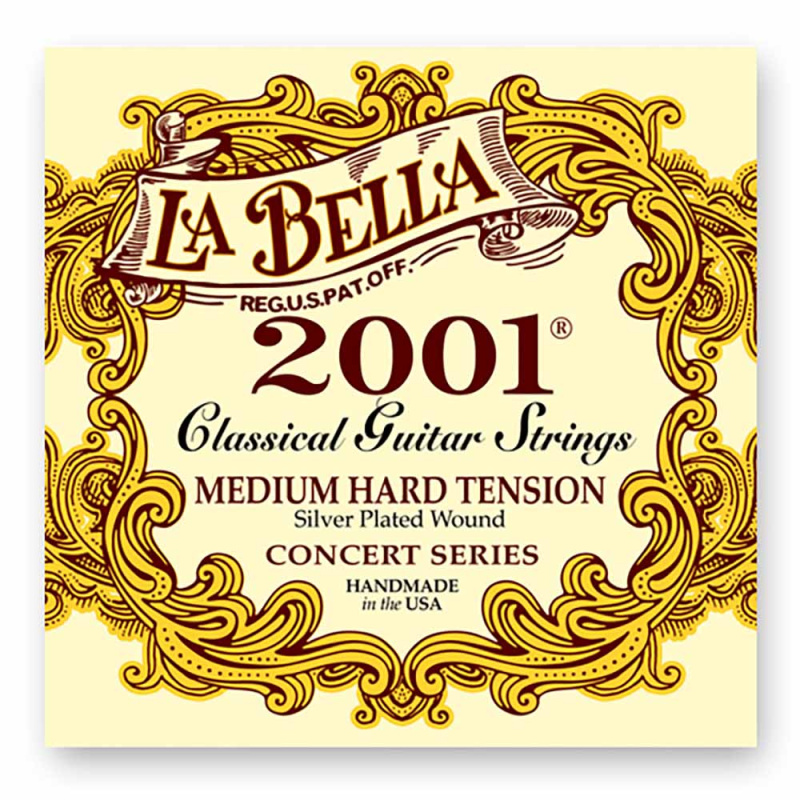 Струны для классической гитары La Bella 2001 Concert Medium Hard (6 шт)