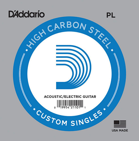 Струна для акустической гитары D'Addario Plain Steel PL017