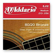 Струны для акустической гитары D'Addario Bronze EJ12 Medium (6 шт)